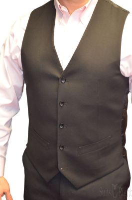 Black 5-button Vest