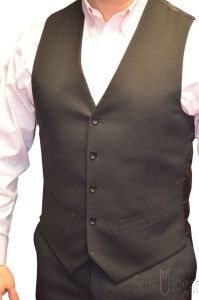 Black 5-button Vest